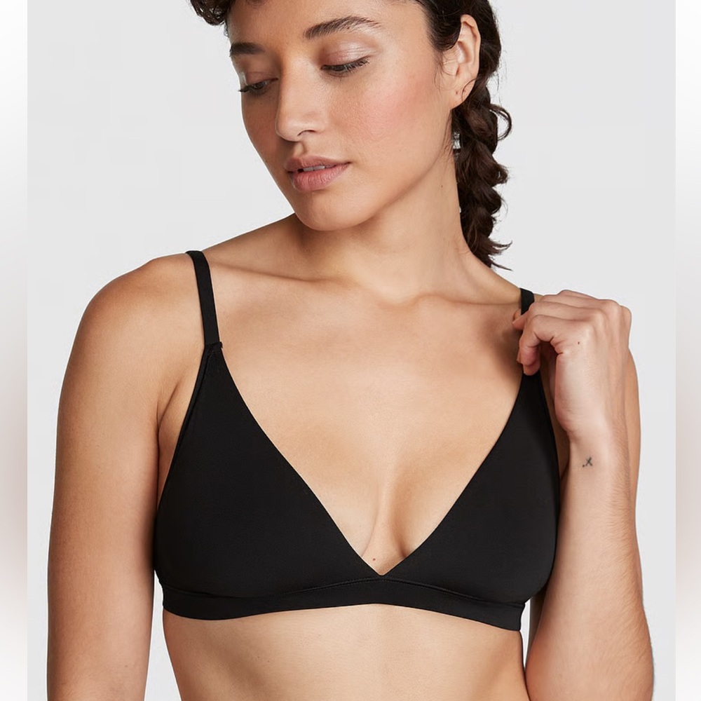 Pink comfort unlined triangle bralette size S-DD